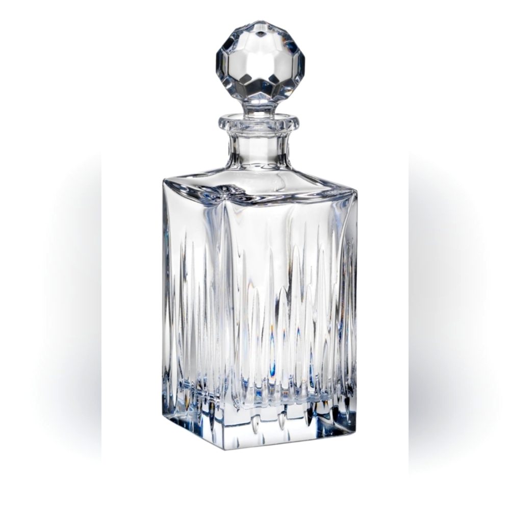 Square crystal decanter